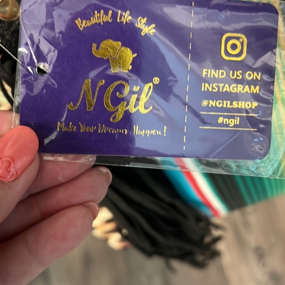 Serape, leopard and fringe tote. - Picture 3 of 3